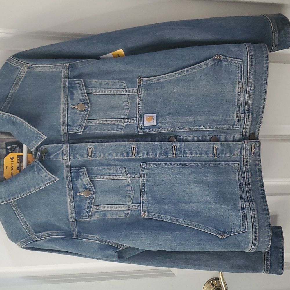 NWT Carhartt stretch denim jacket XL